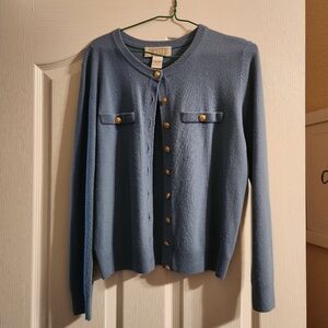 Blue cardigan